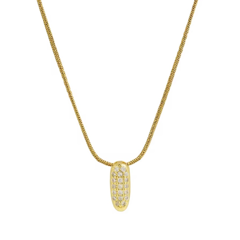 Balloon Zircon Letter I Initial Necklace